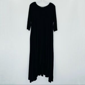 Miracle Berry‎ flowy maxi dress relaxed loose fit jersey knit black size Small